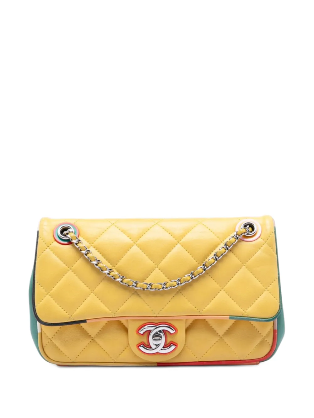 CHANEL Pre-Owned 2016-2017 Small Quilted Lambskin Cuba Color Flap crossbody bag - Multicolore