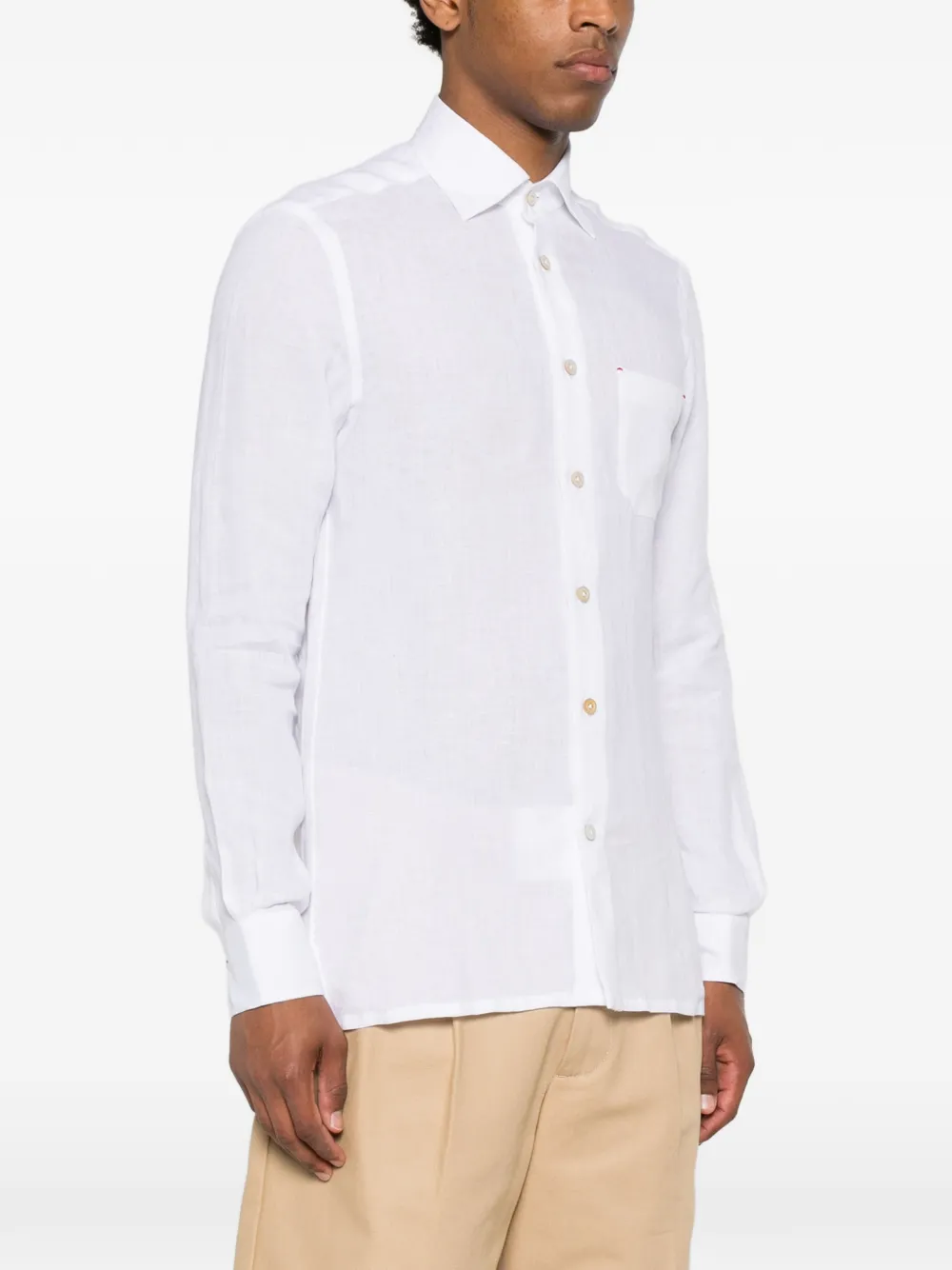 Kiton Overhemd met borstzak Wit