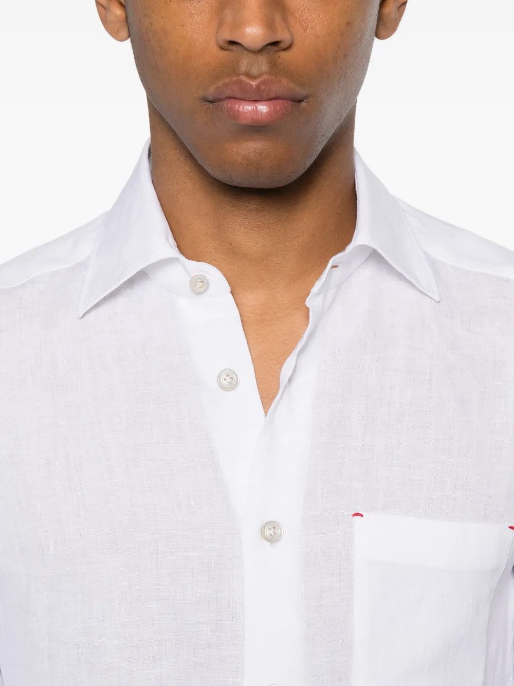 Kiton Overhemd met borstzak Wit