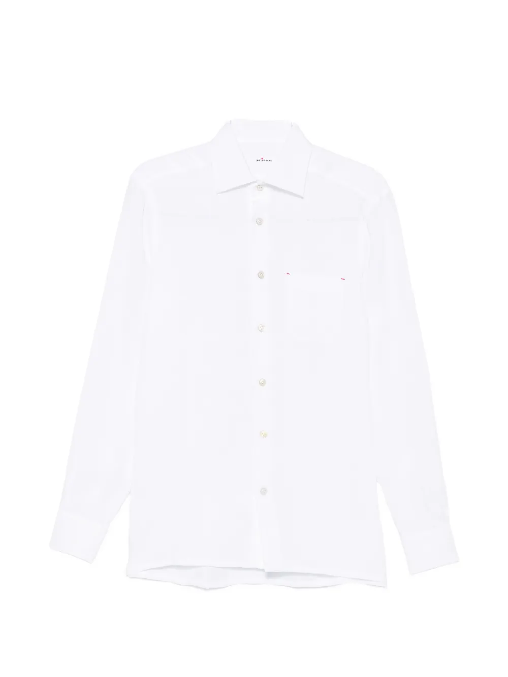 Kiton chest-pocket shirt - Weiß