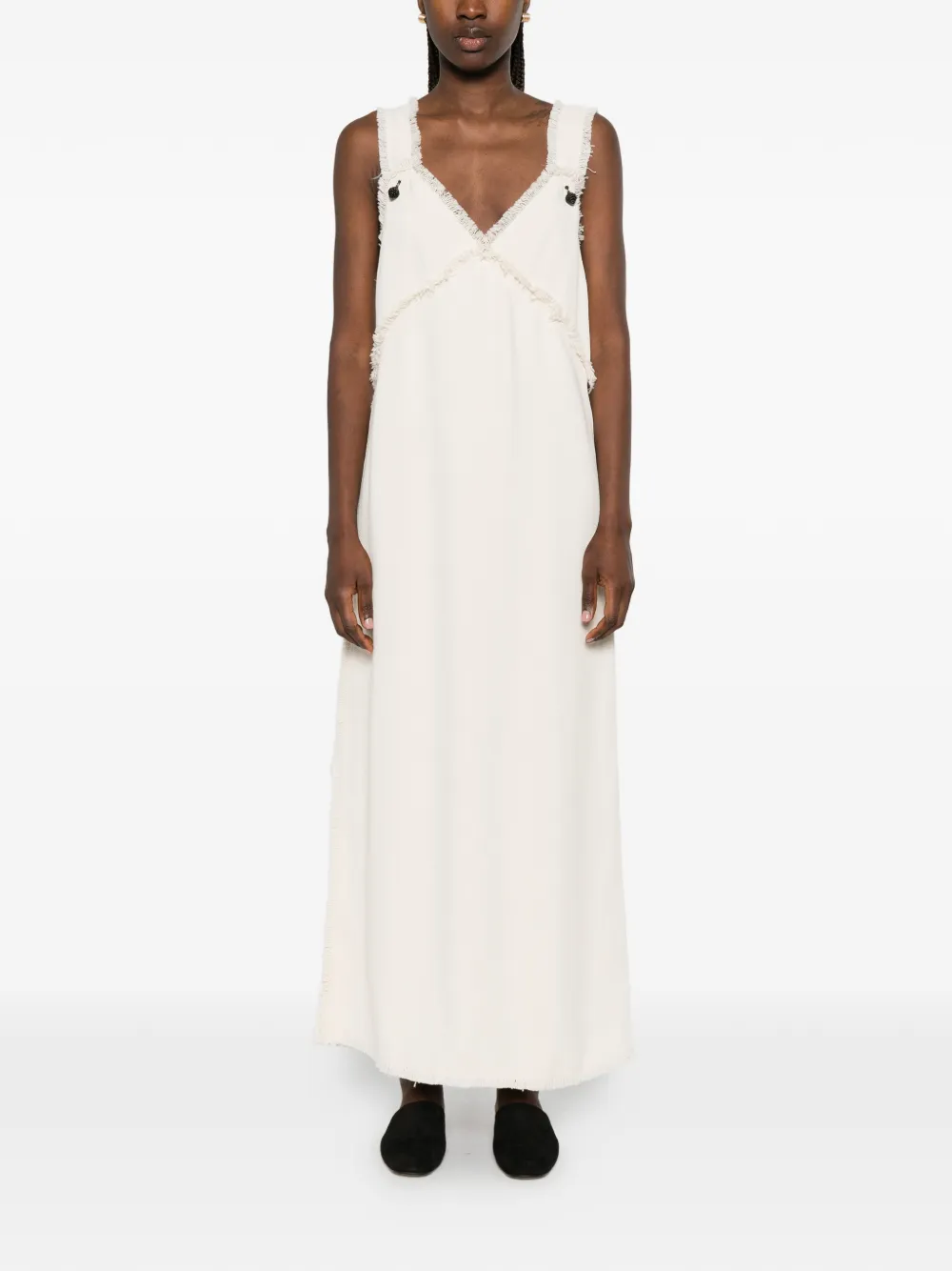 TOTEME Jurk met V-hals Beige
