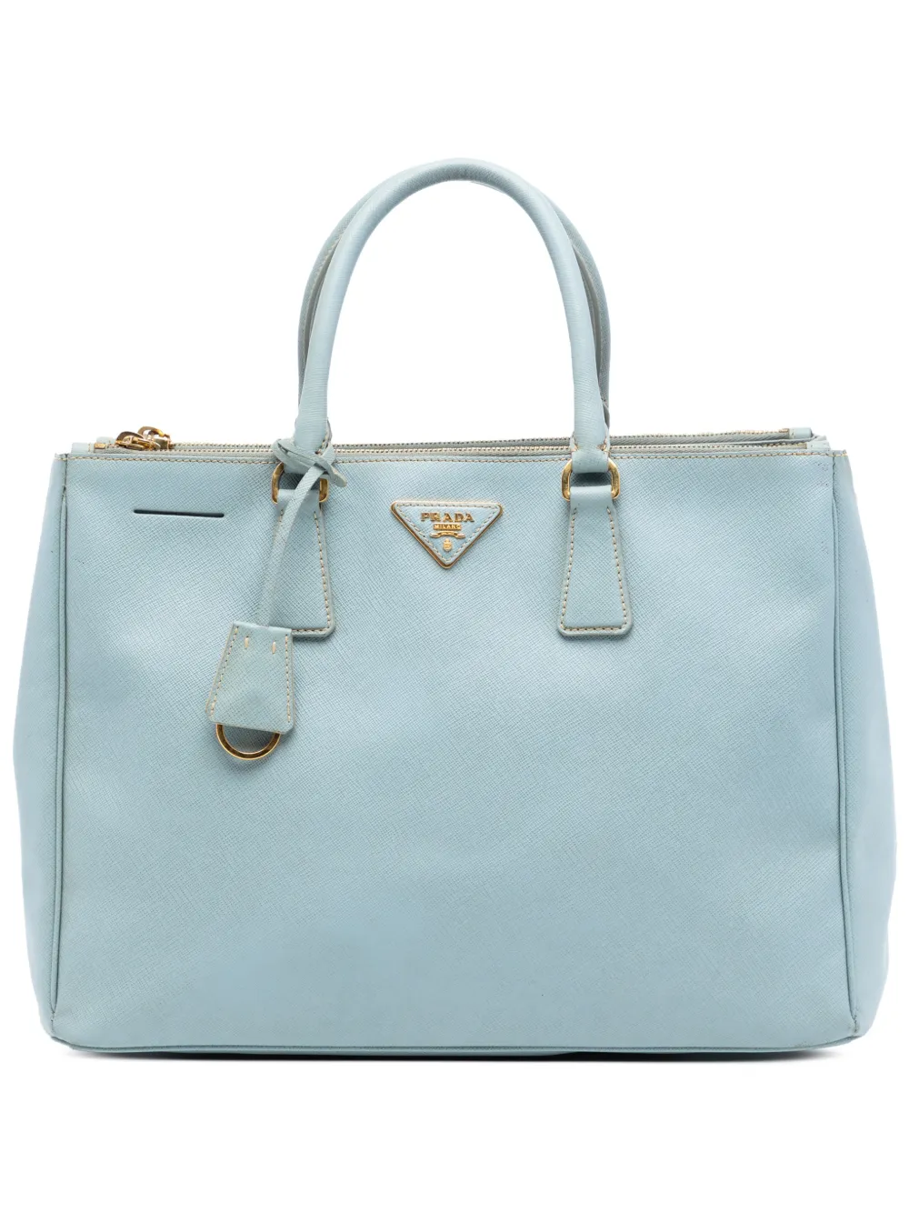 Prada Pre-Owned 2013-2025 Large Saffiano Lux Galleria Double Zip satchel - Blu