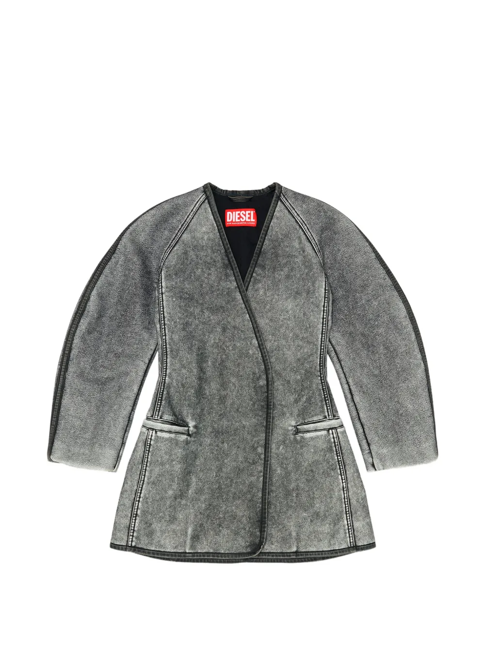 Diesel Cardigan con maniche a palloncino - Grigio