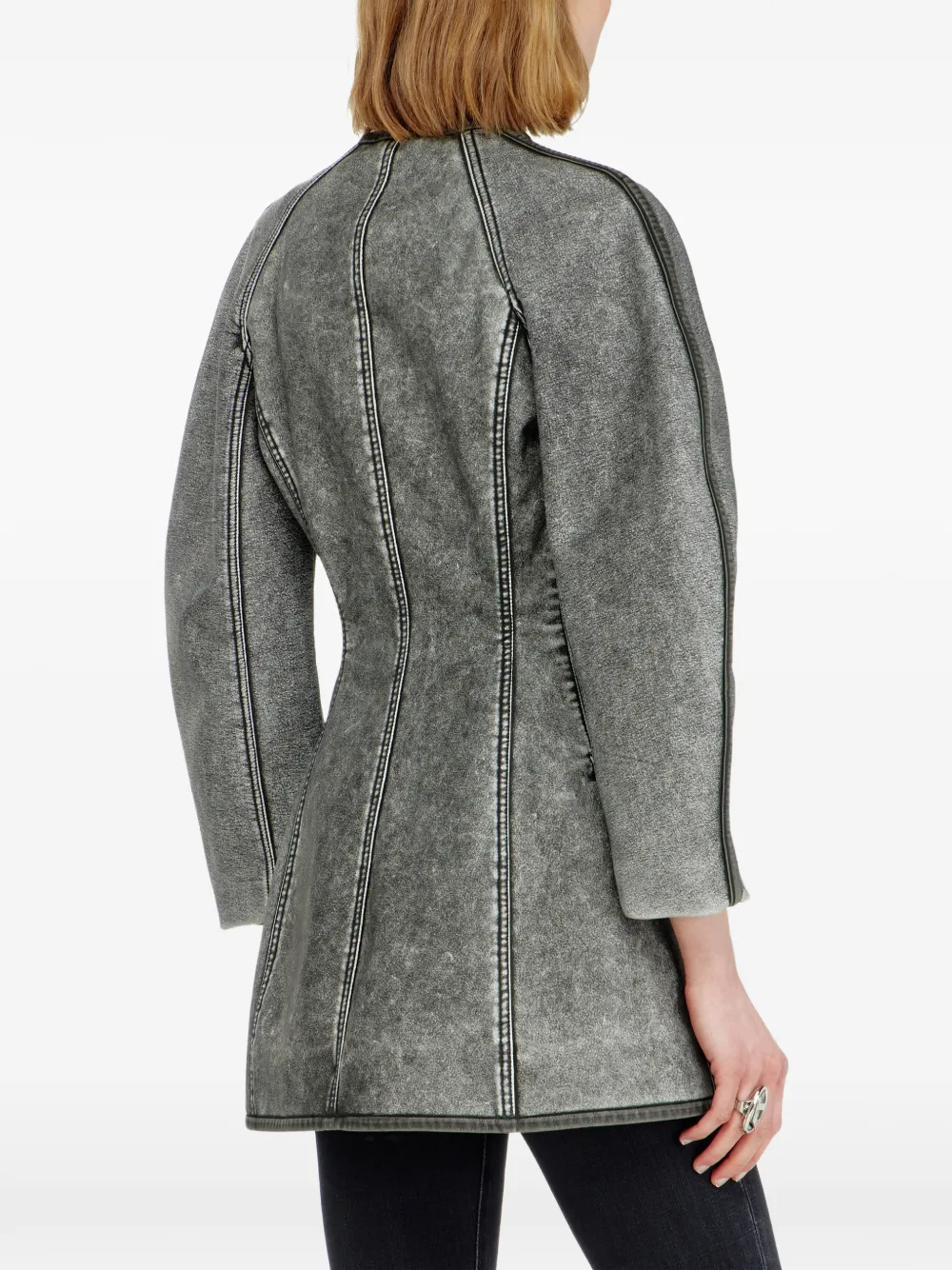 Diesel Vestjas met cocoon-mouwen Grijs