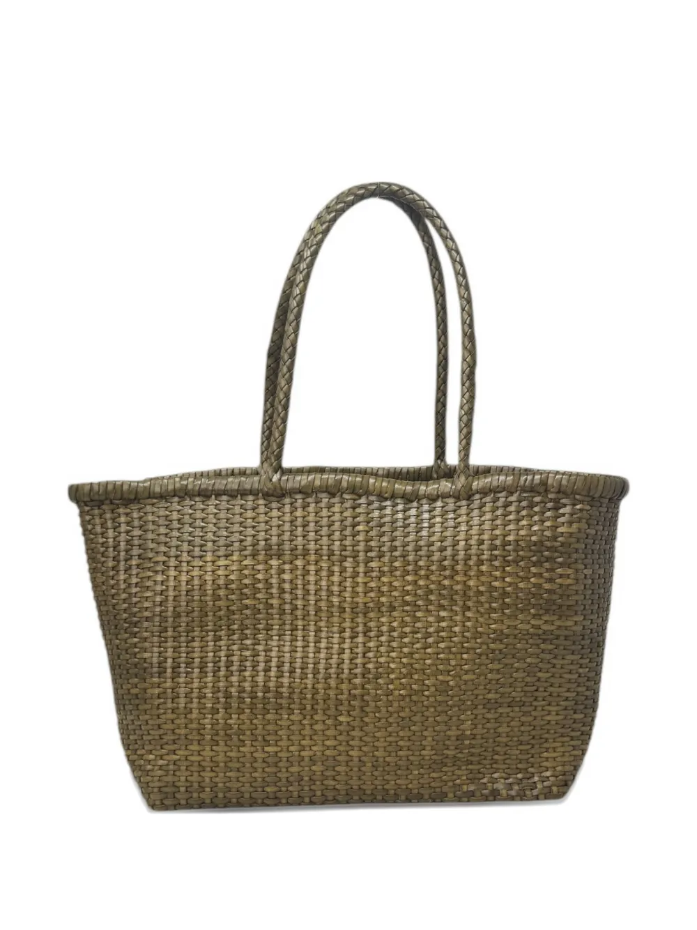 Donna Karan woven leather tote bag - Verde
