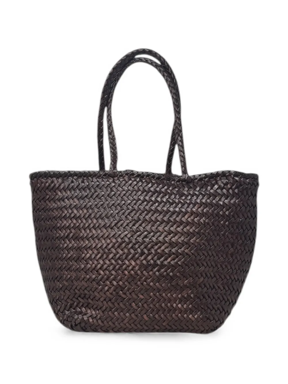 Donna Karan Grace Basket woven shoulder bag - Marrone