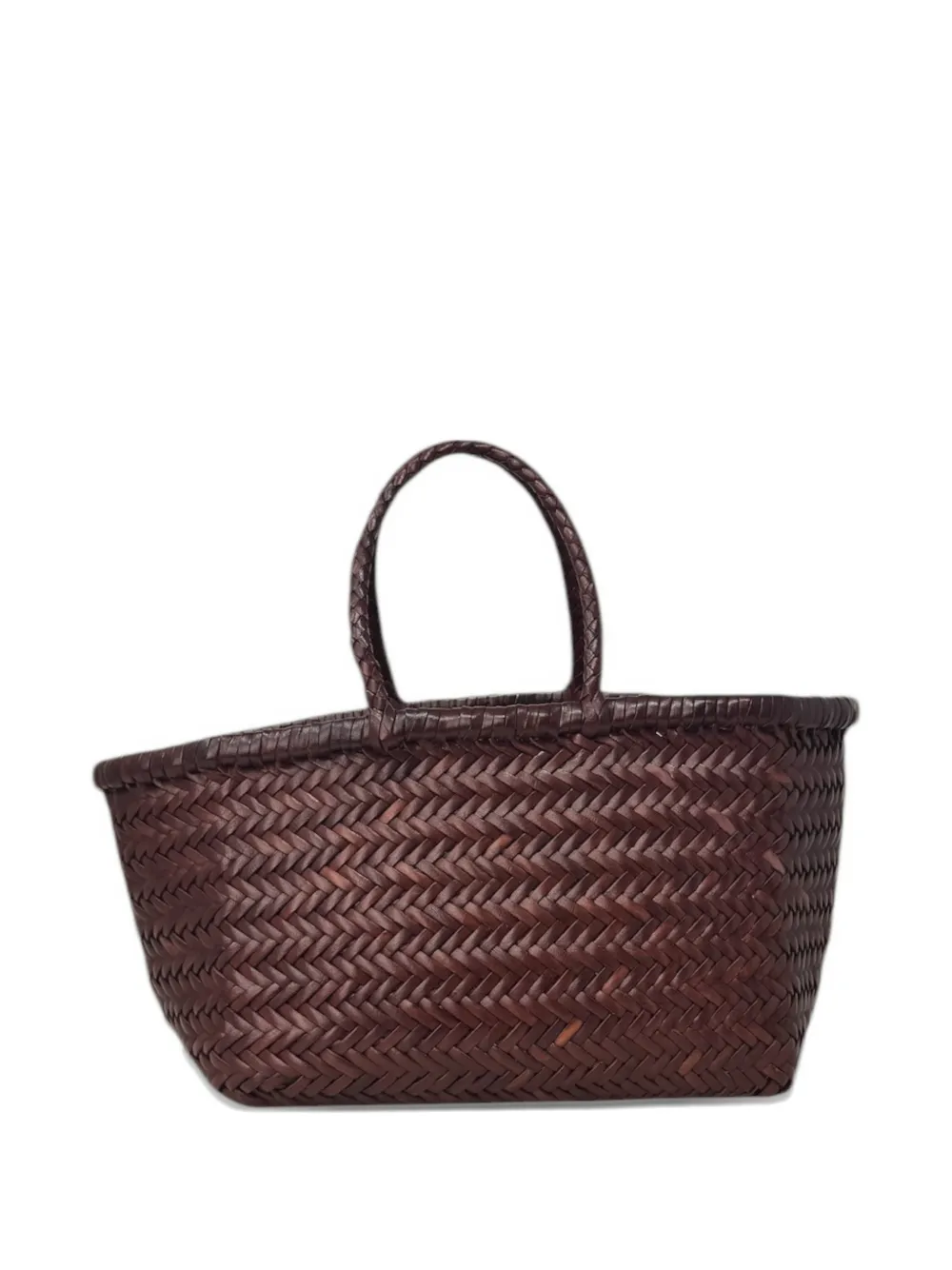 Donna Karan Triple Jump woven tote bag - Marrone