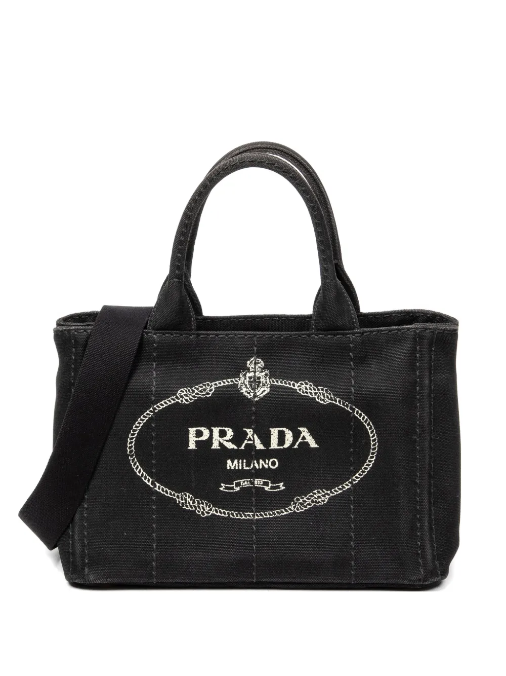 Prada Pre-Owned small Canapa logo-print tote bag - Schwarz