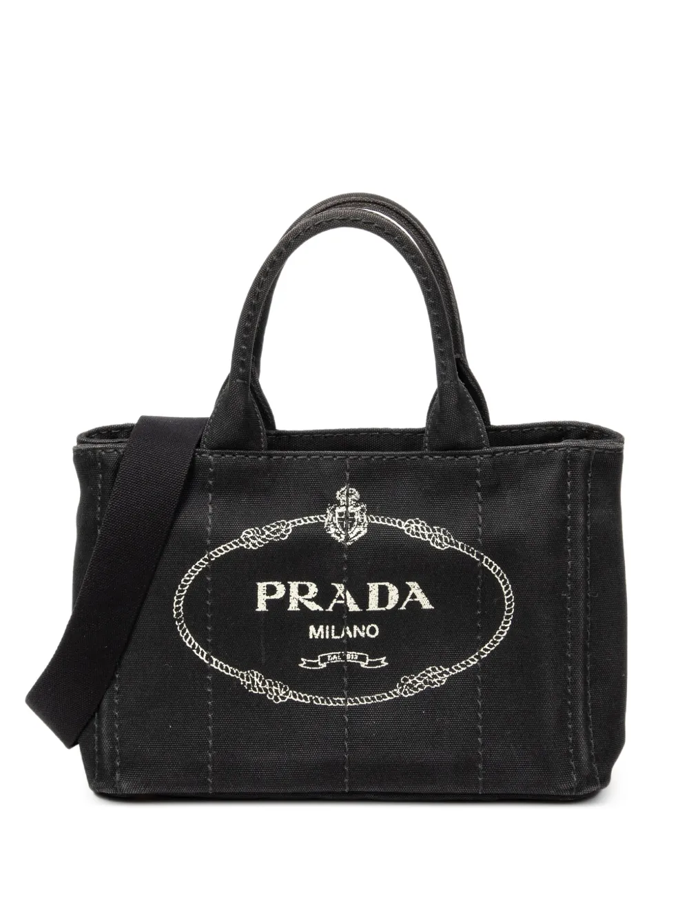 Prada Pre-Owned small Canapa logo-print tote bag - Schwarz