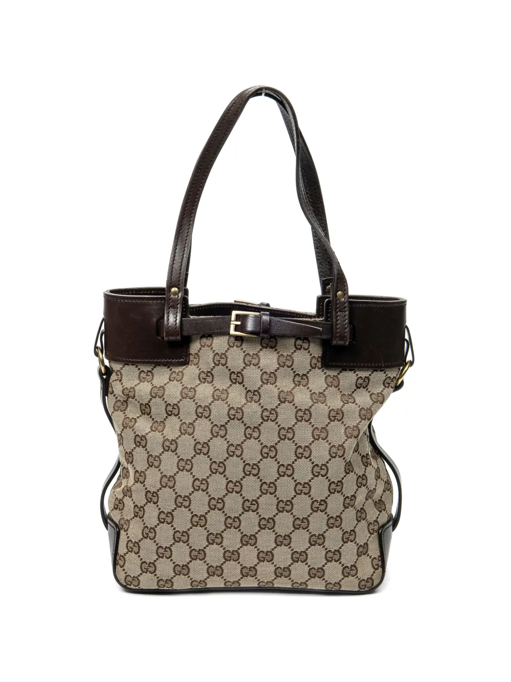 Gucci Pre-Owned GG Supreme buckle tote bag - Toni neutri