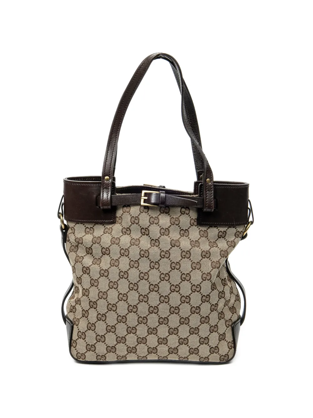 Gucci Pre-Owned GG Supreme buckle tote bag - Toni neutri