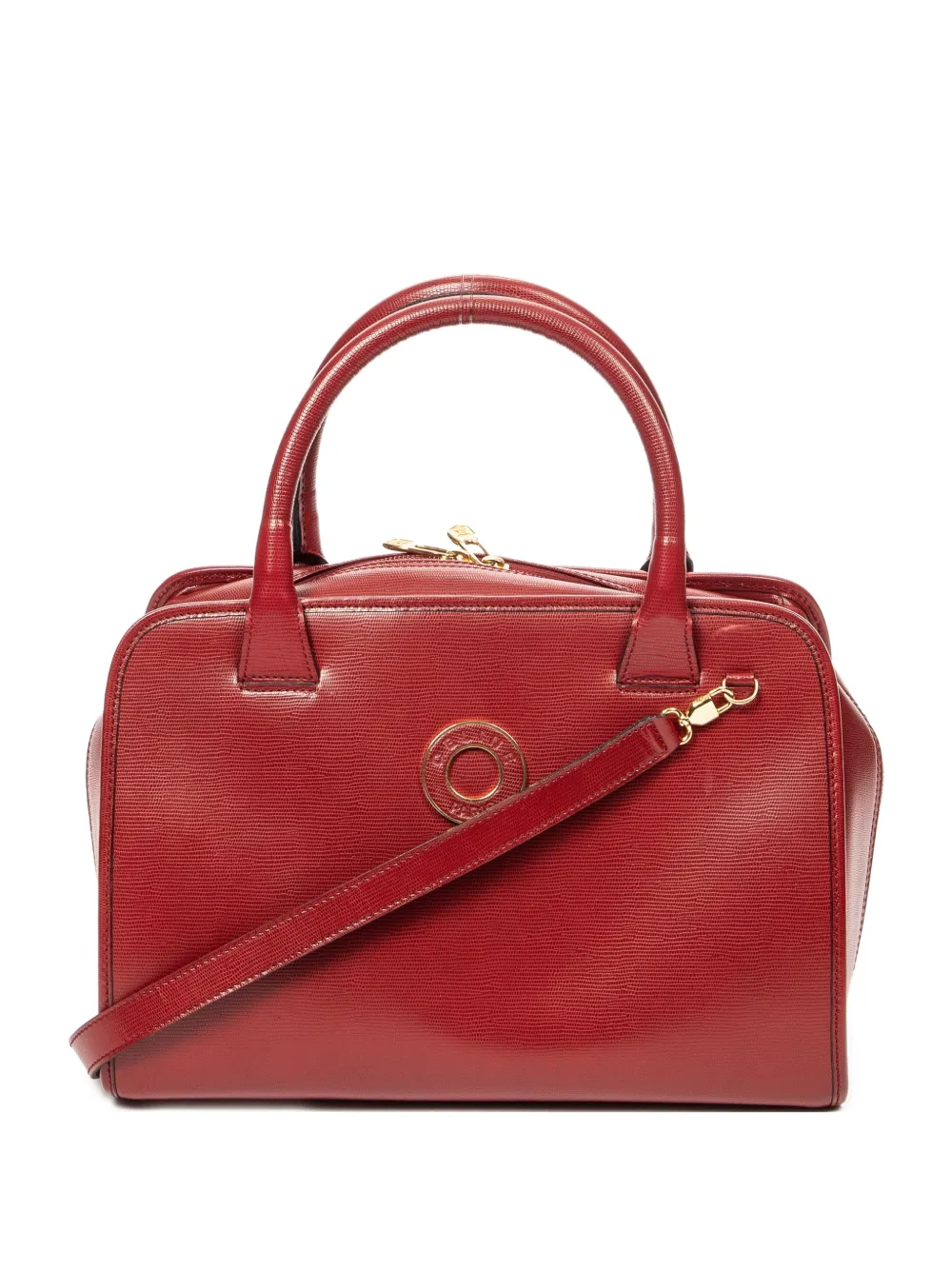 Celine Pre-Owned lizard-effect leather handbag - Red