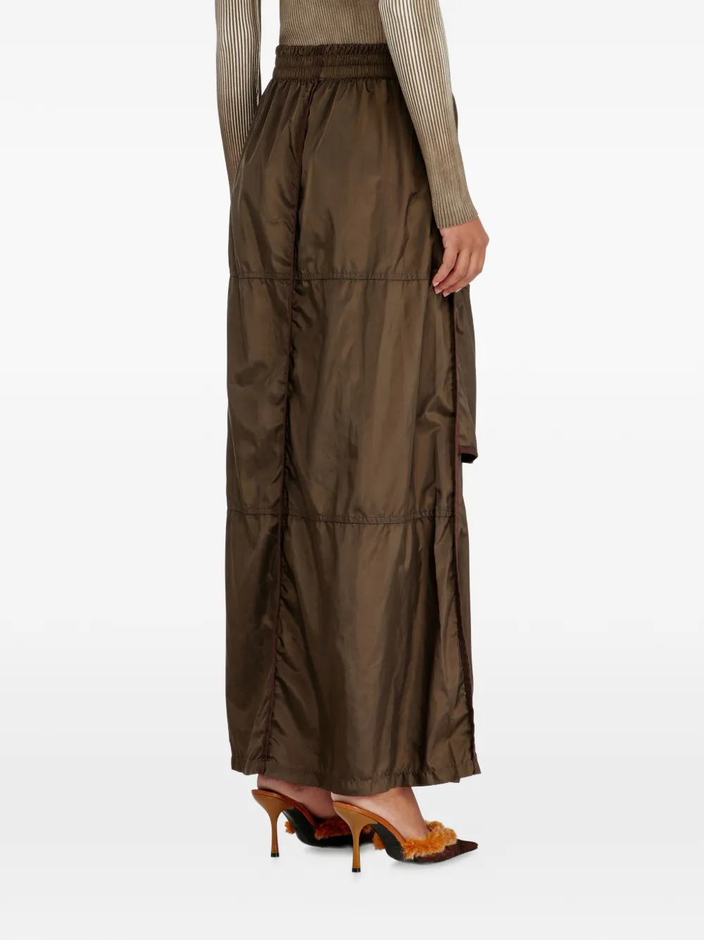Diesel Windjack maxi-rok met rits Bruin