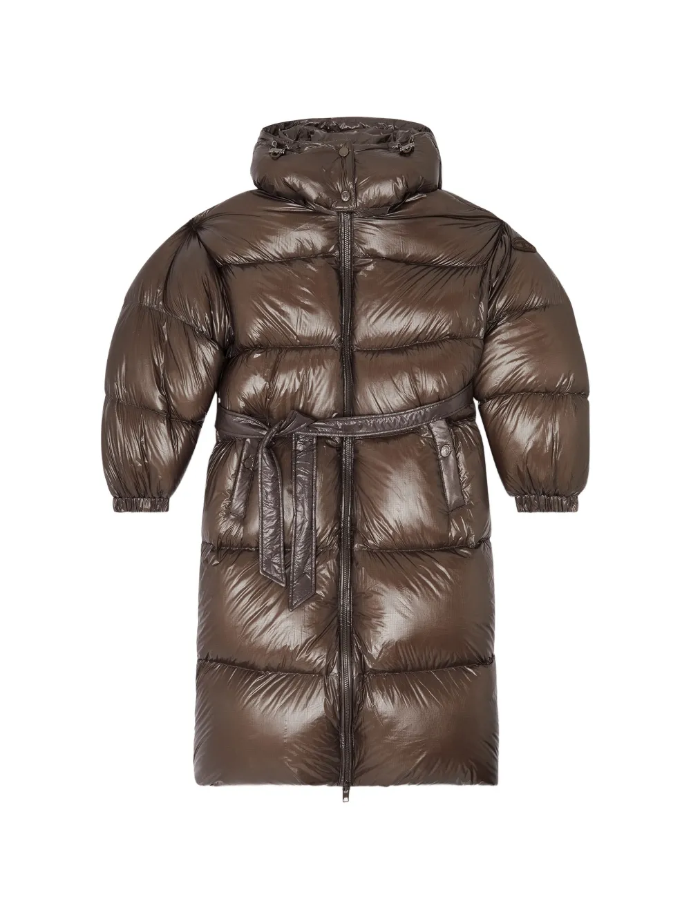 Diesel down puffer coat in ultra-light ripstop - Brown