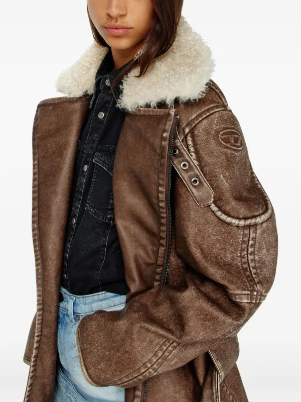 Diesel ダブルコート | ブラウン | FARFETCH JP
