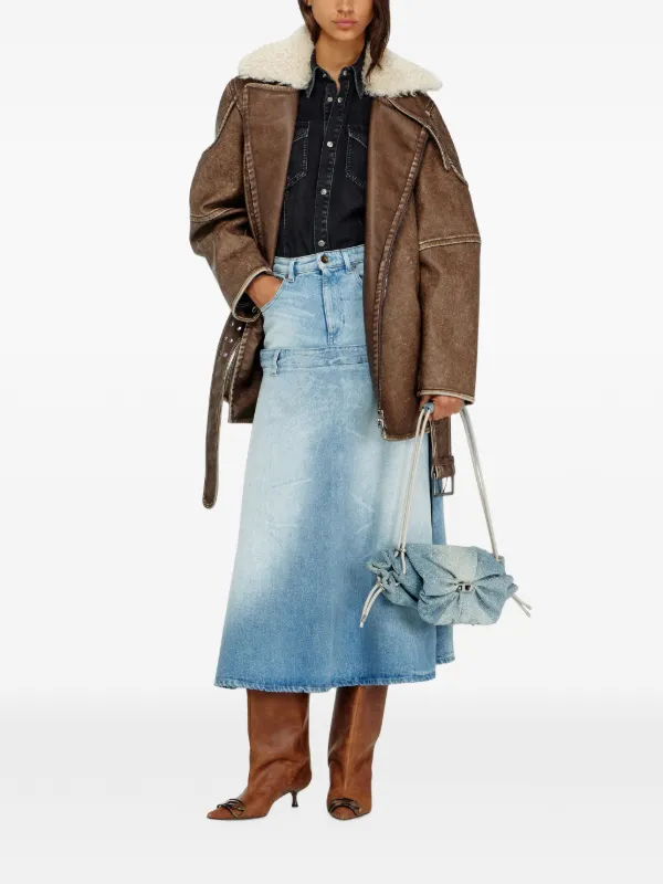 DIESELダブルロングコートブラウンM Diesel ダブルコート | ブラウン | FARFETCH JP