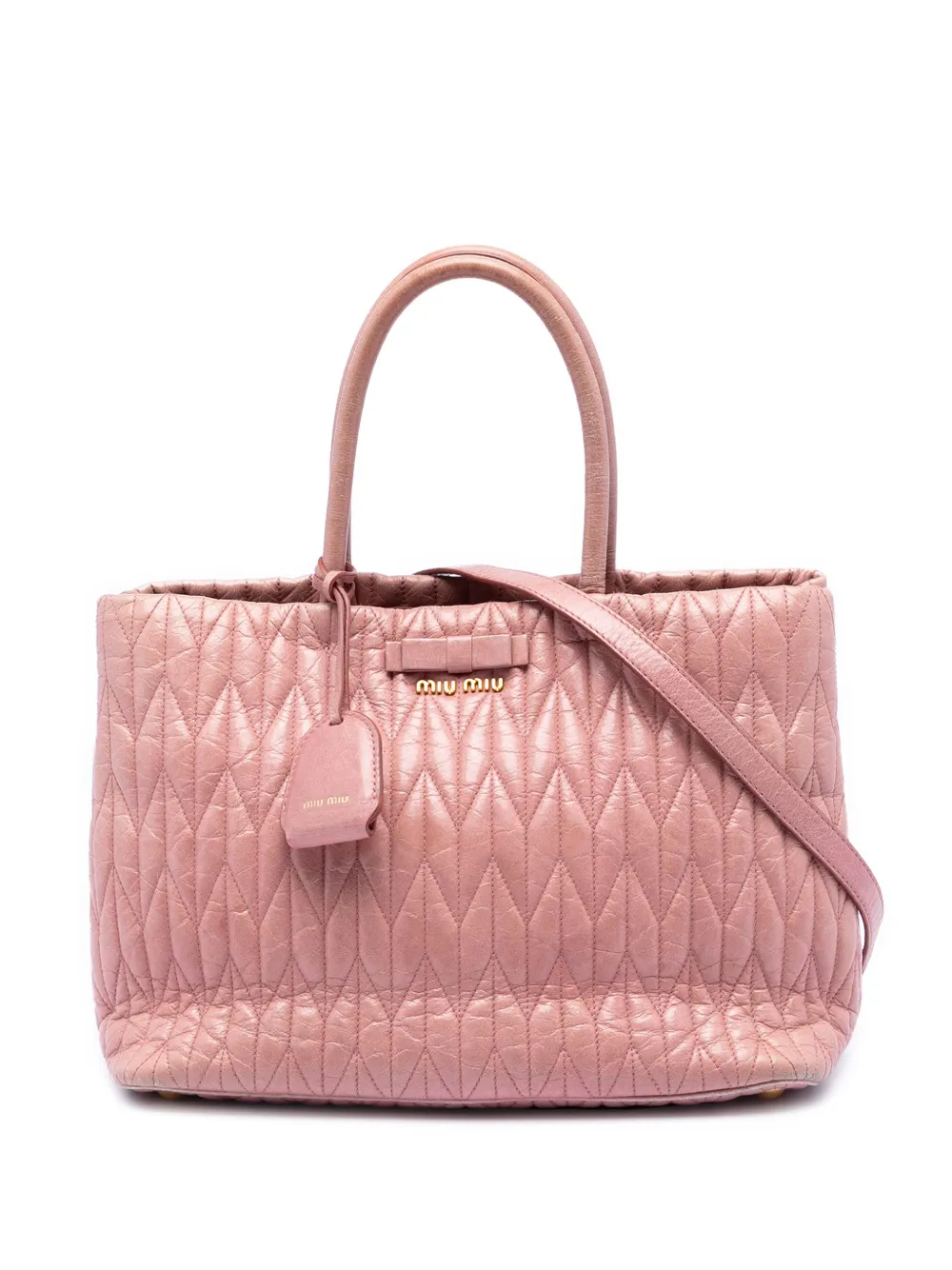 Miu Miu Pre-Owned 2010-2025 Vitello Shine Trapu Tote satchel - Rosa
