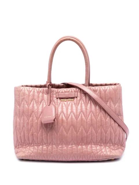 Miu Miu Pre-Owned 2010-2025 Vitello Shine Trapu Tote satchel