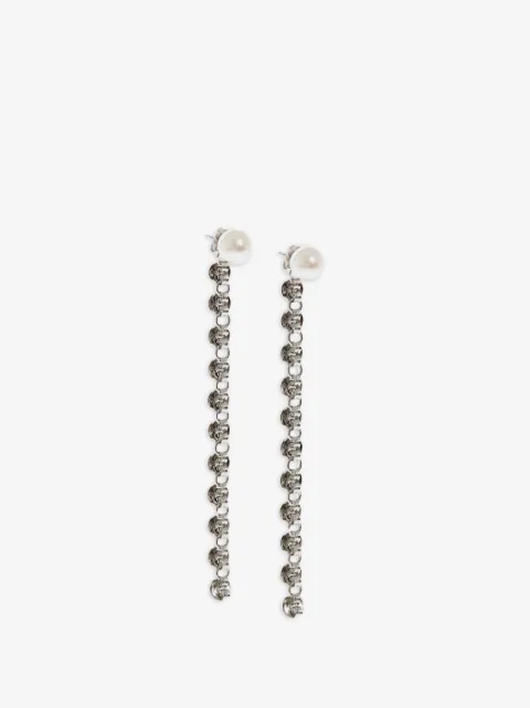 d'heygere boucles d’oreilles à perle Swarovski et pendentif papillon