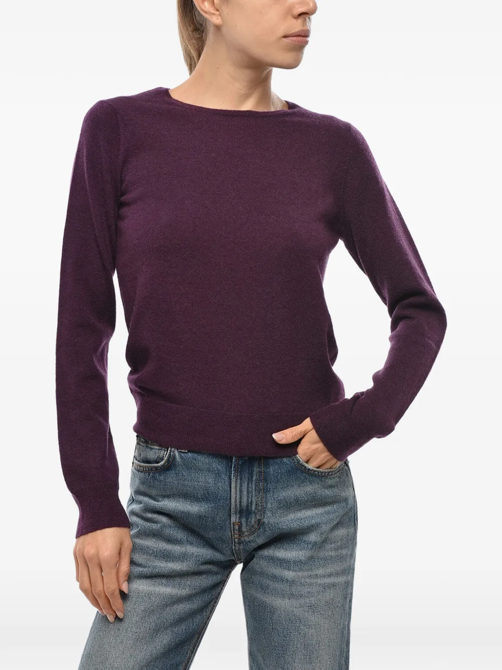 Malo crew-neck long-sleeve sweater - Violett