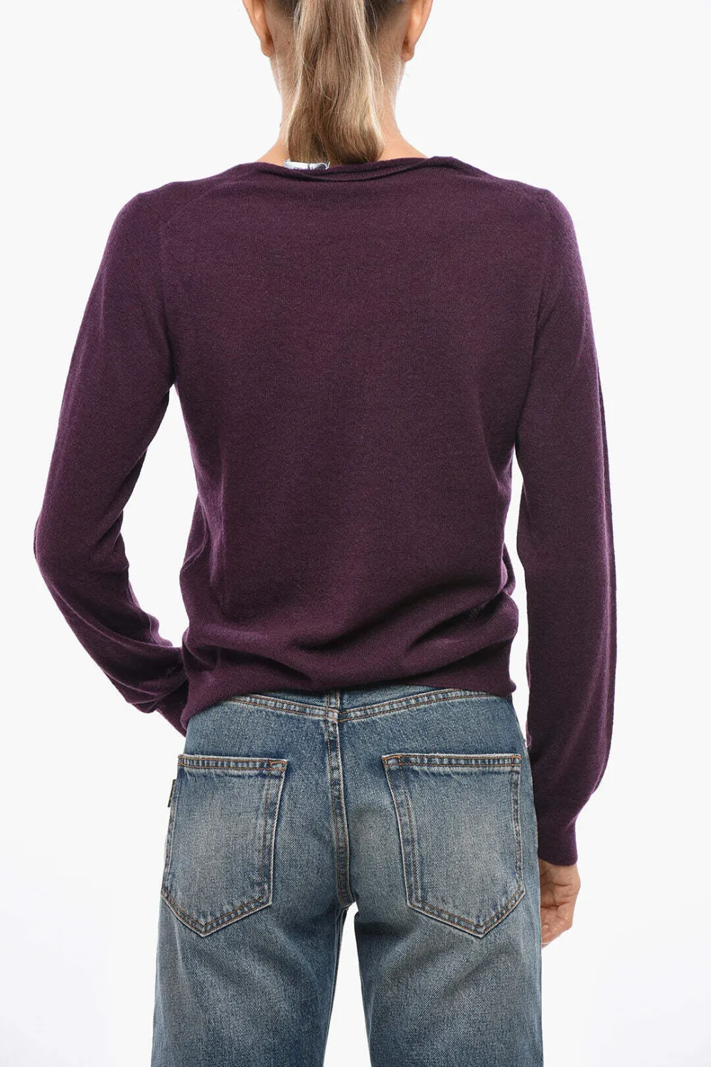 Malo crew-neck long-sleeve sweater Paars