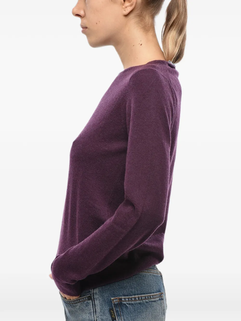 Malo crew-neck long-sleeve sweater Paars