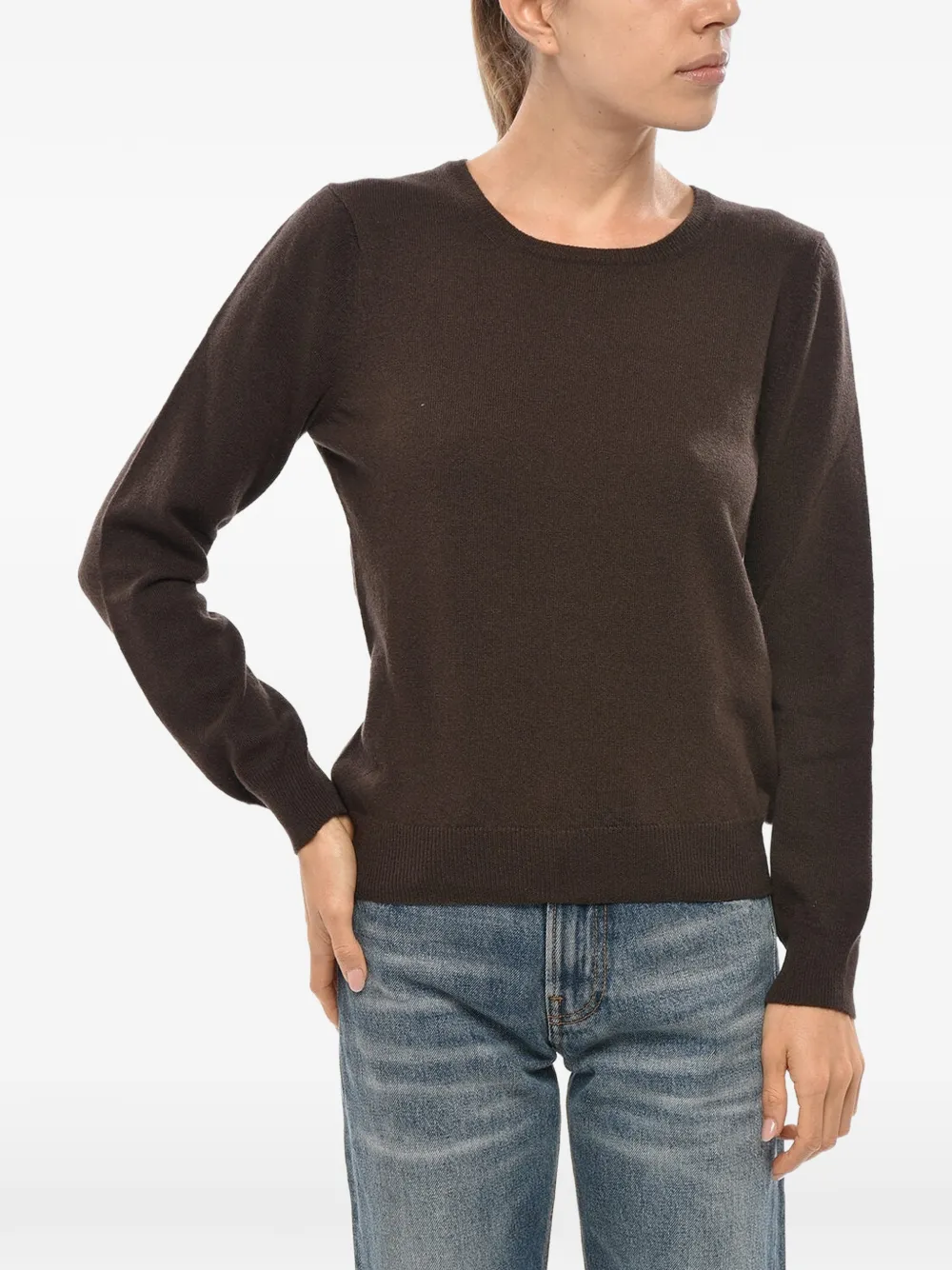 Malo crew-neck long-sleeve sweater - Braun