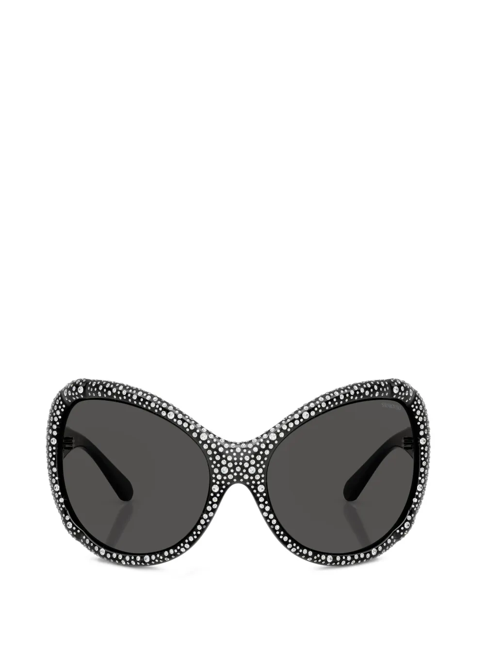 Swarovski Eyewear crystal-embellished butterfly-frame sunglasses - Nero