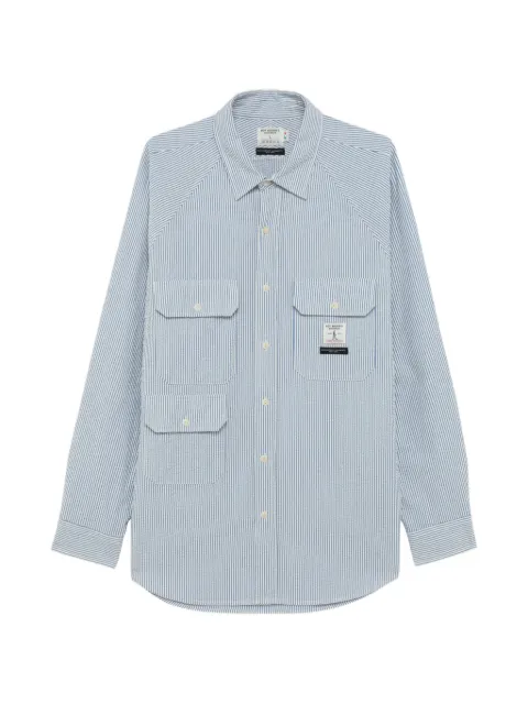 Engineered Garments striped seersucker-texture shirt