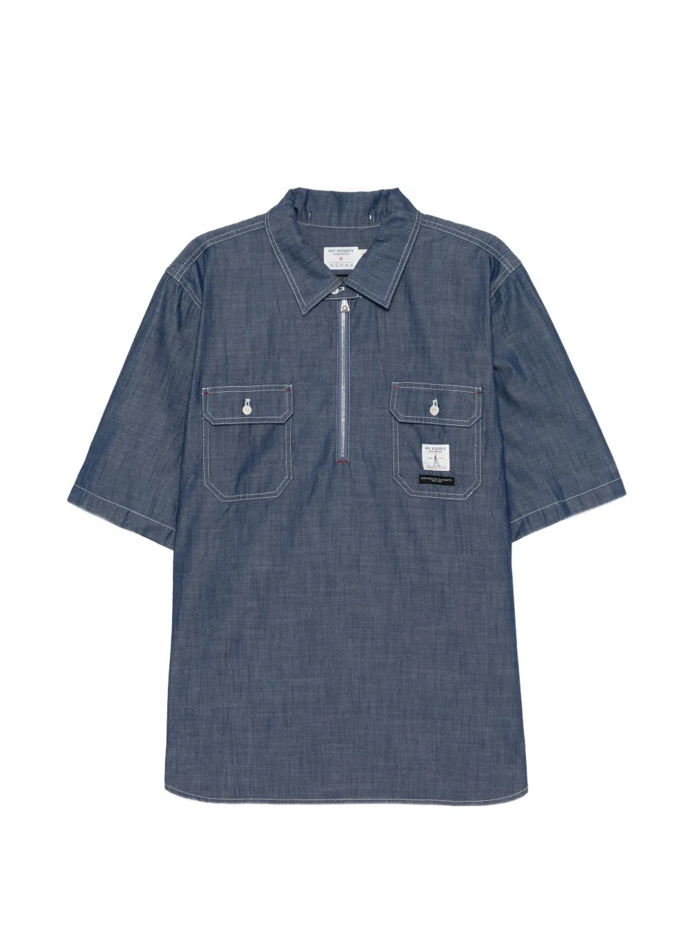 Engineered Garments zip-fastening short-sleeve polo shirt - Blu