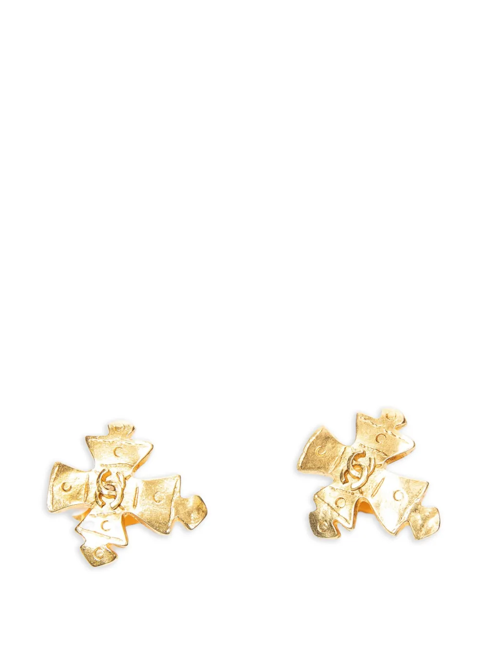 CHANEL Pre-Owned Orecchini CC Cross - Oro