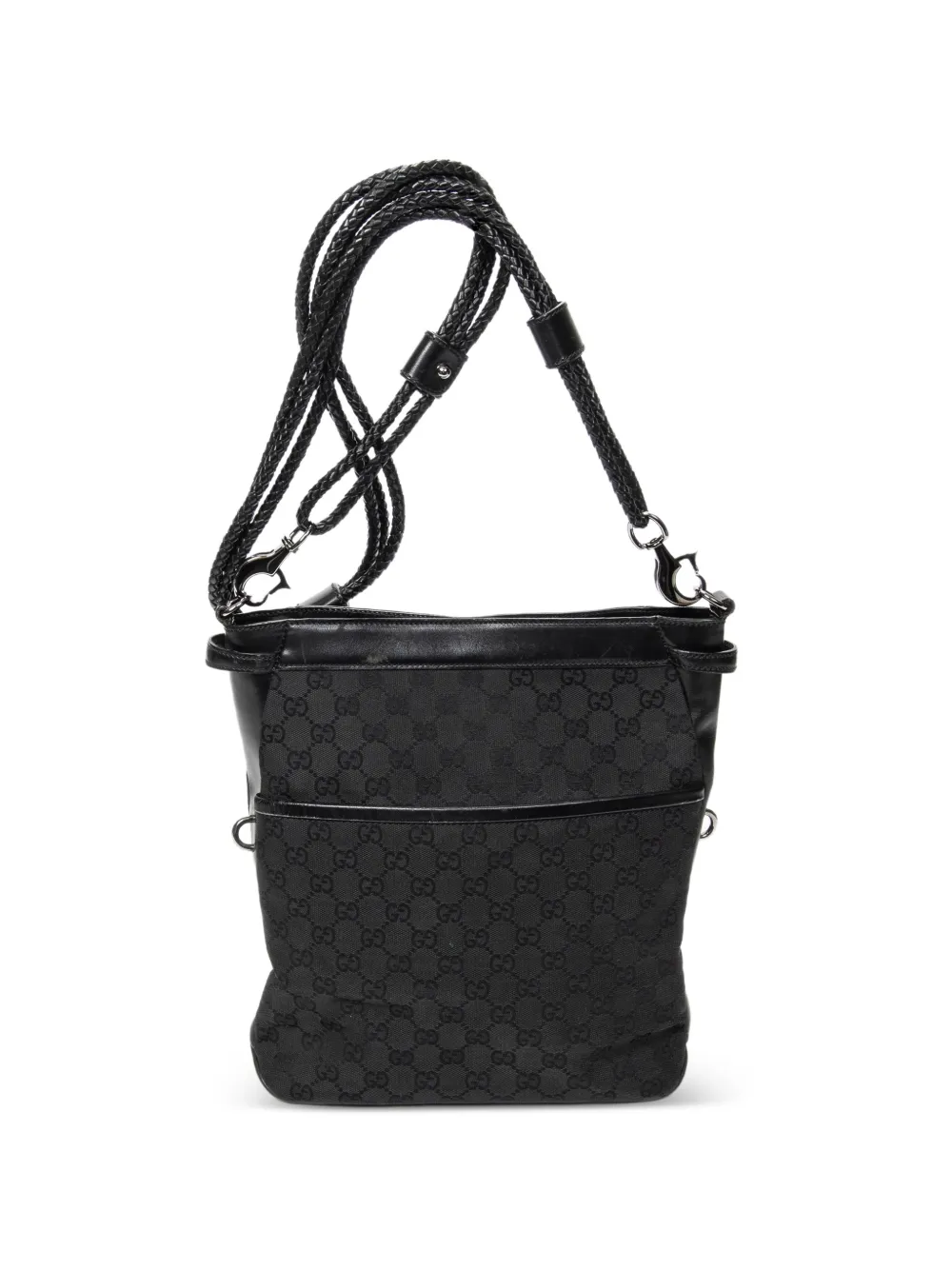 Gucci Pre-Owned GG Monogram braided shoulder bag - Nero