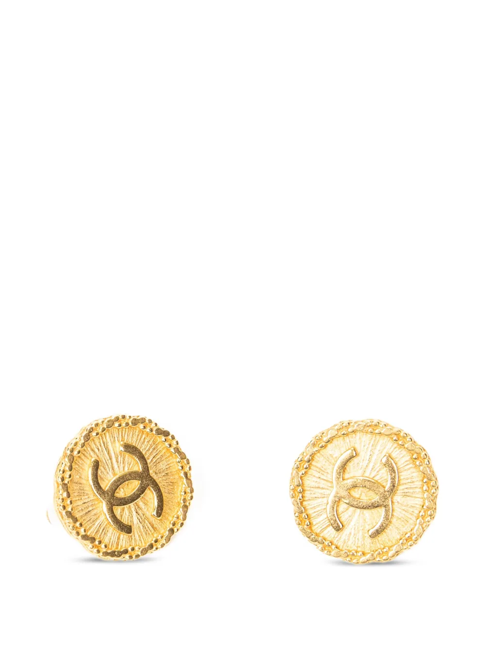 CHANEL Pre-Owned 1994 Interlocking CC clip-on earrings - Gold
