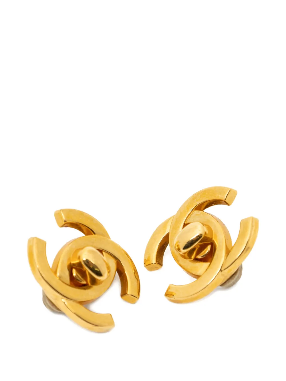 CHANEL Pre-Owned CC turn-lock earrings - Oro