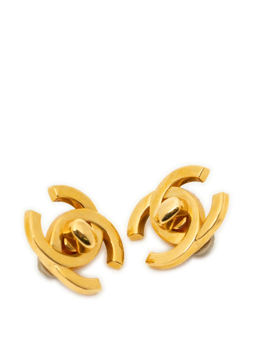CHANEL Pre-Owned CC turn-lock earrings - Oro