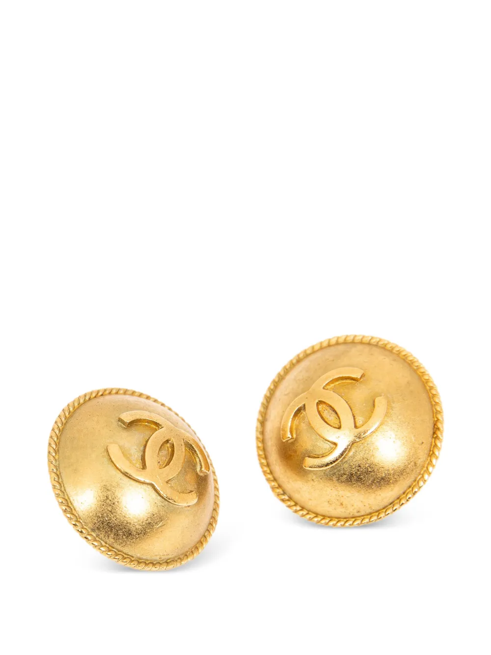 CHANEL Pre-Owned Interlocking CC rope-chain earrings - Oro