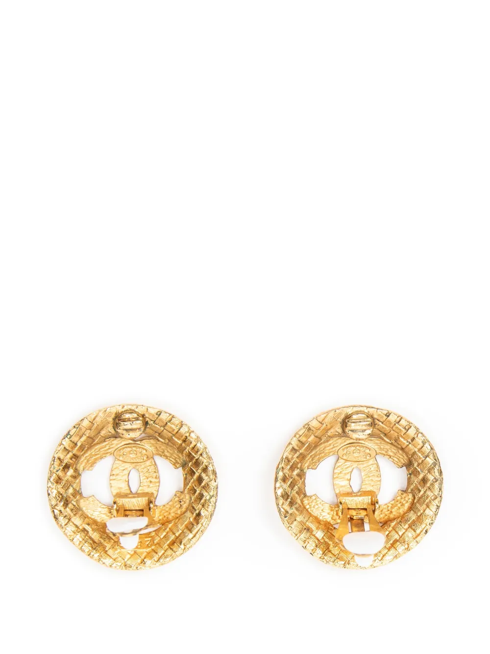 CHANEL Pre-Owned CC clip-on earrings - Oro