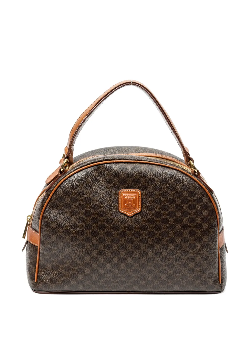 Celine Pre-Owned leather-trim tote bag - Braun