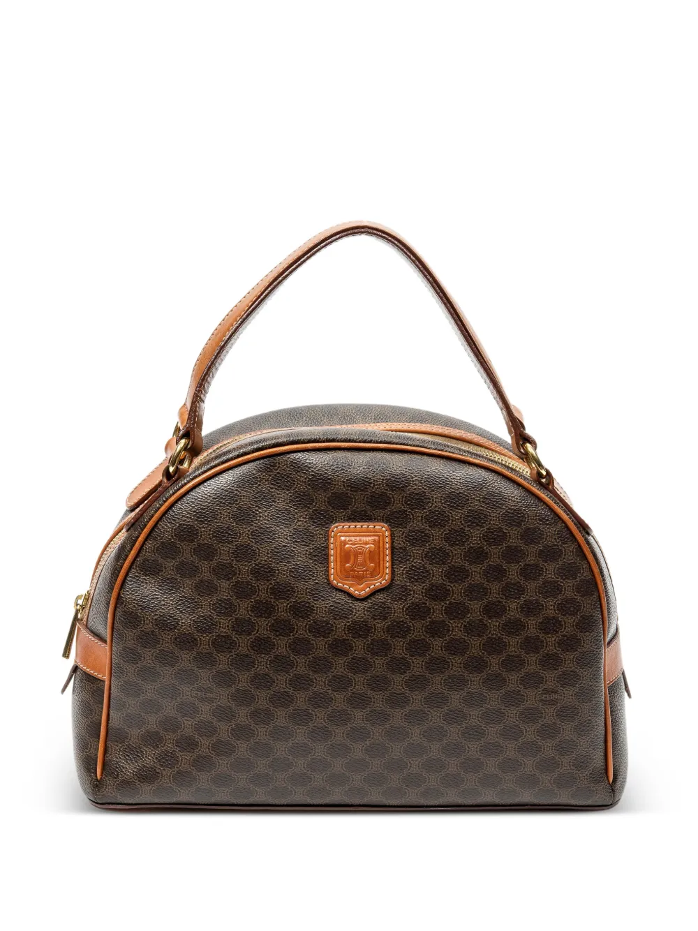 Celine Pre-Owned leather-trim tote bag - Braun