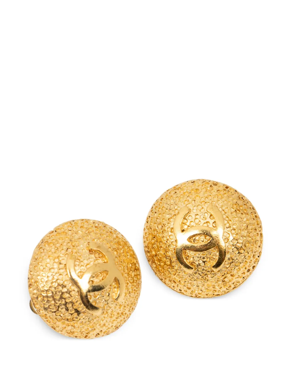 CHANEL Pre-Owned Interlocking CC earrings - Oro