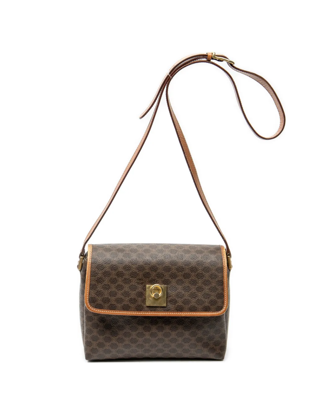 Celine Pre-Owned turn-lock crossbody bag - Marrone