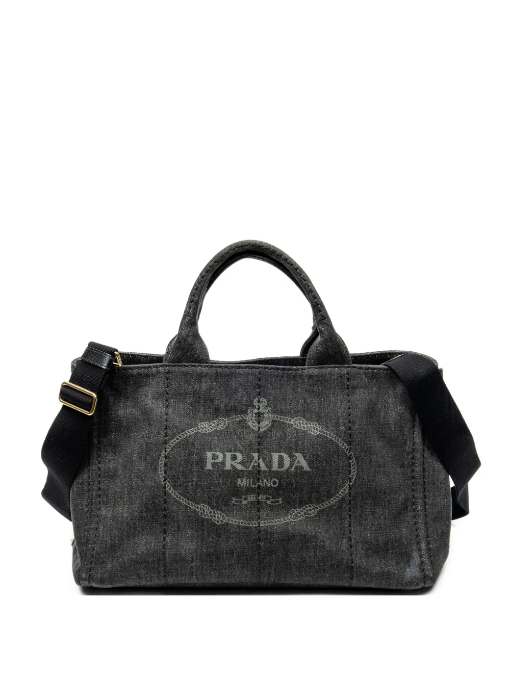 Prada Pre-Owned logo-print tote bag - Nero