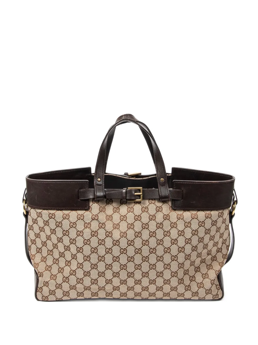 Gucci Pre-Owned Borsa tote GG Supreme con fibbia - Toni neutri