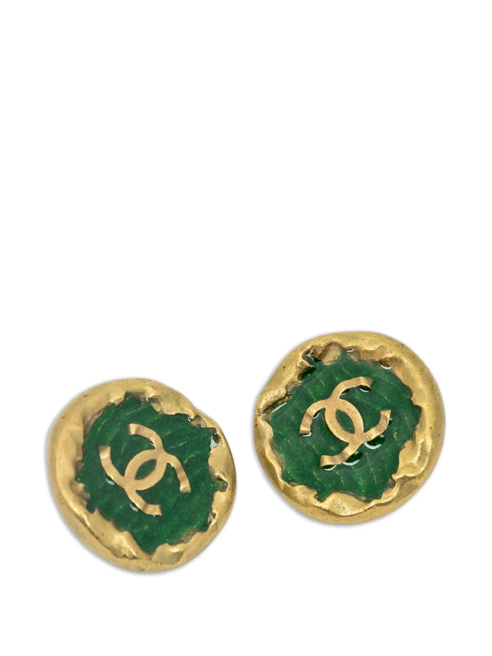 CHANEL Pre-Owned CC clip-on earrings - Oro