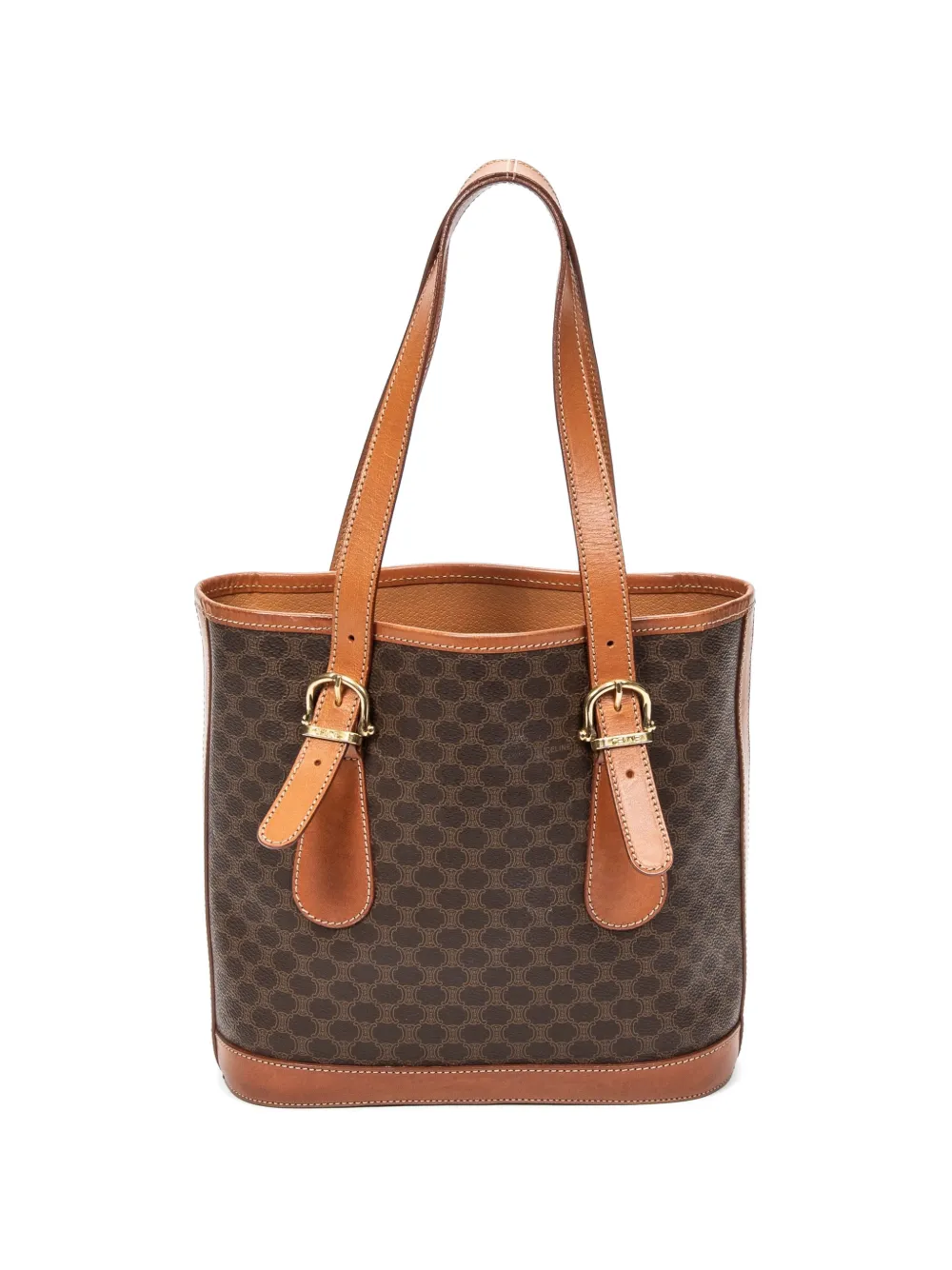 Celine Pre-Owned buckle-strap shoulder bag - Braun