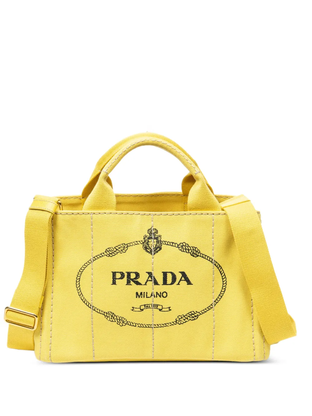Prada Pre-Owned small Canapa tote bag - Giallo