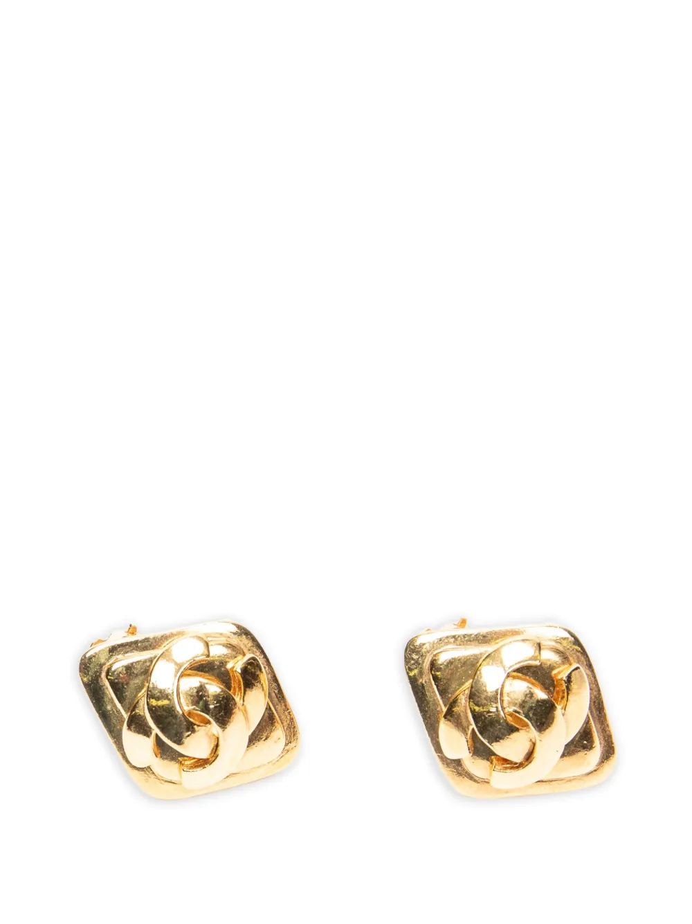 CHANEL Pre-Owned Interlocking CC earrings - Oro