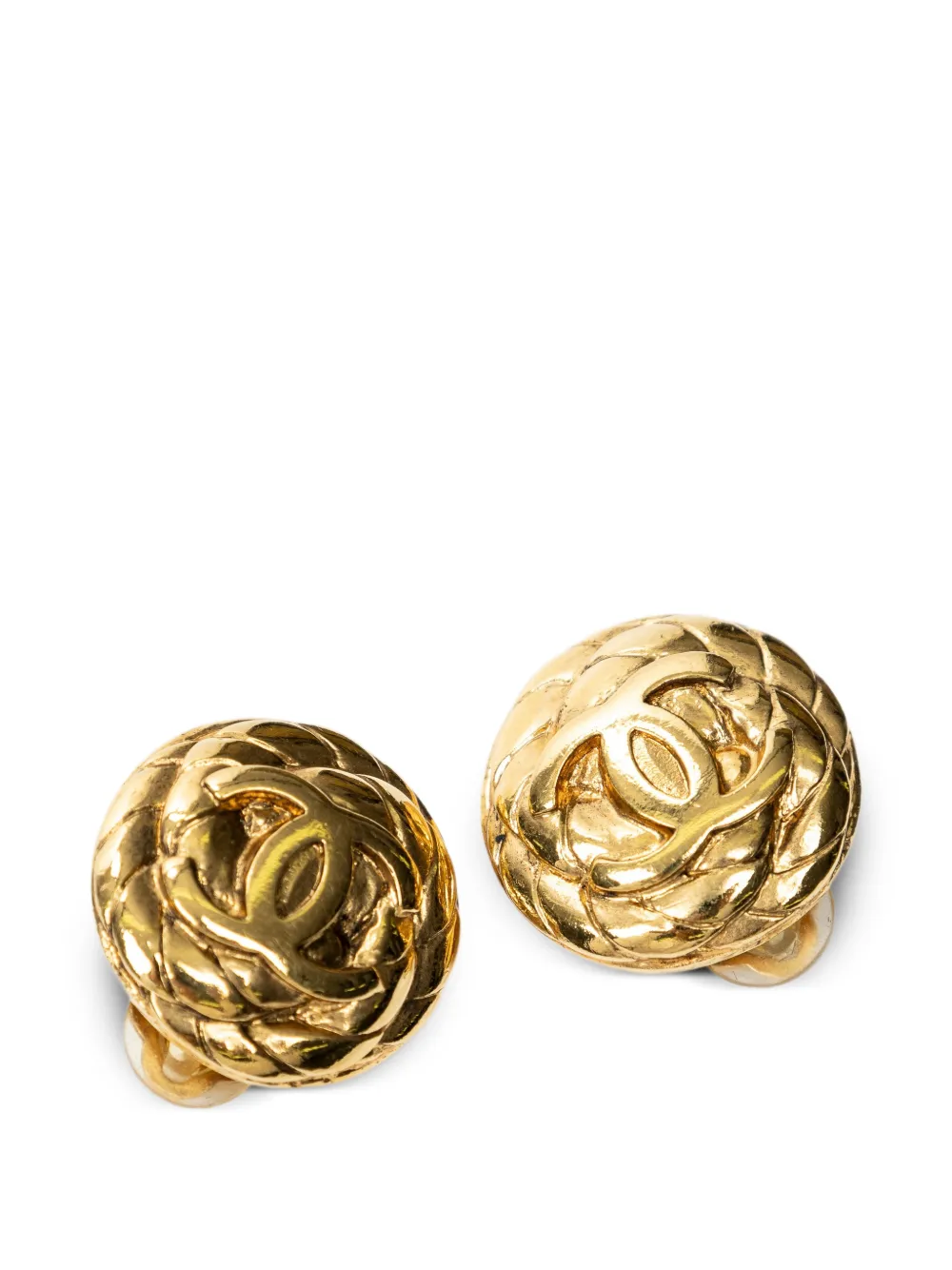 CHANEL Pre-Owned Interlocking CC earrings - Oro