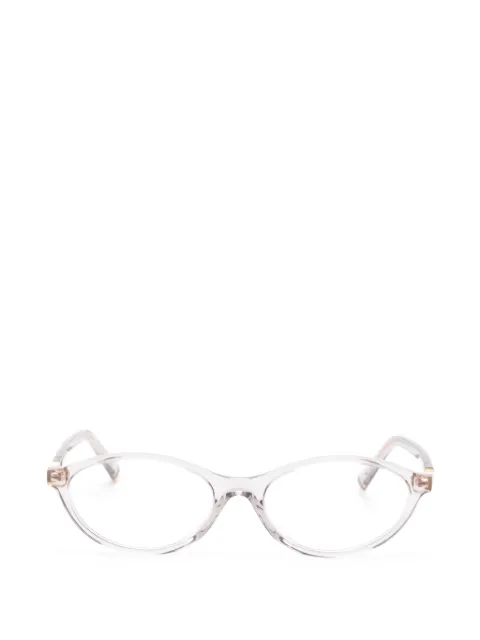 Miu Miu Eyewear logo-lettering oval-frame glasses