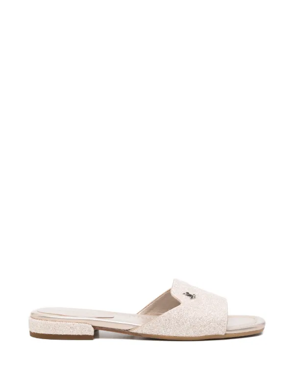 Jimmy Choo Dina Glitter Sandals in Neutrals